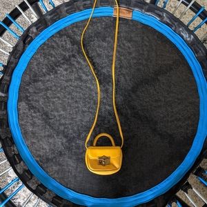 Gold Pfeil Brand Leather Mini Purse in Gold